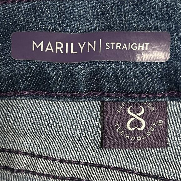 NYDJ Not Your Daughter's Jeans Marilyn Straight Women's 6 Lift Tuck Blue Denim - Picture 5 of 17